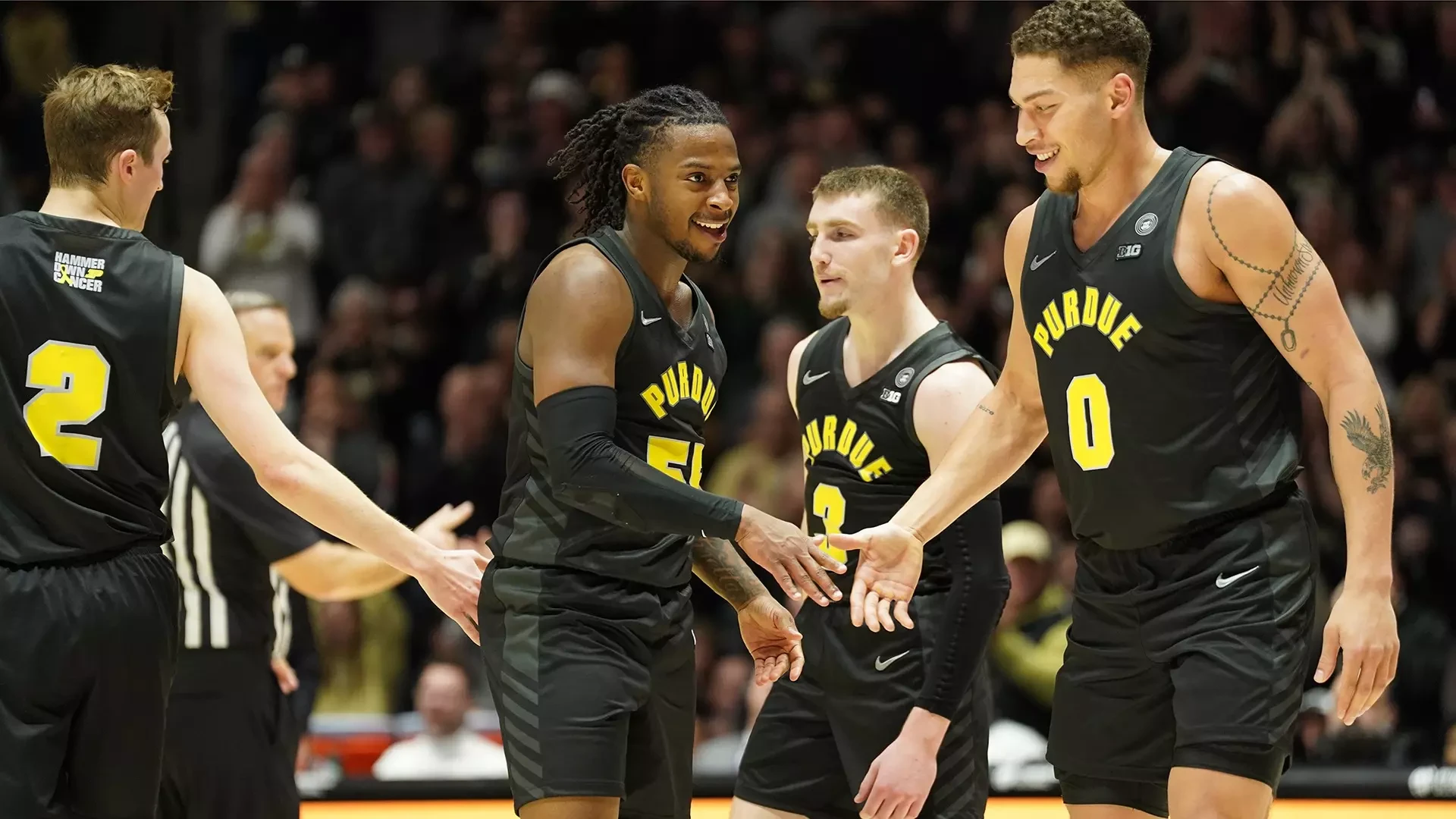 #2 Purdue Cruises Past Michigan in Hammer Down Cancer Game - Purdue ...
